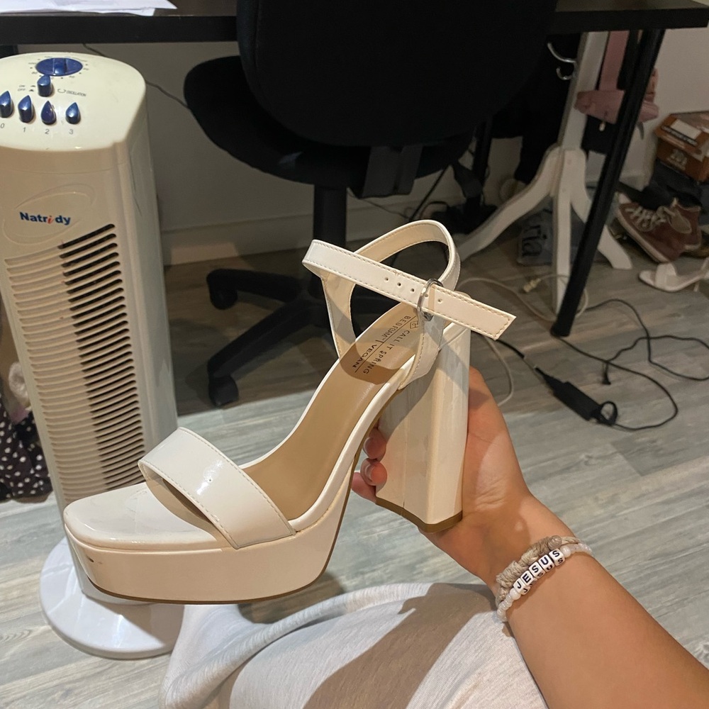 Call It Spring White Platform Shoes with Chunky Soles
